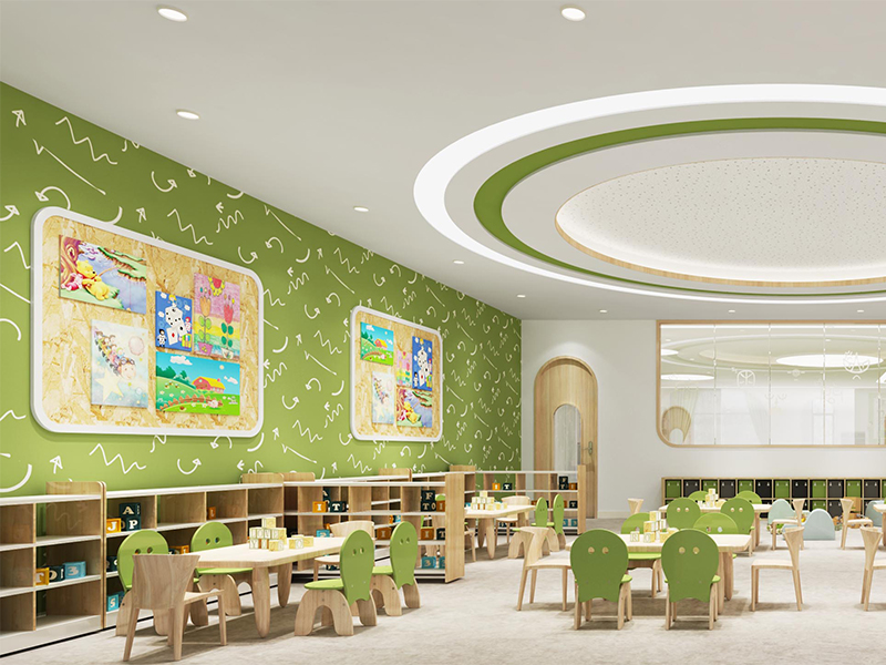 杭州向日葵托兒所興趣班裝修設計案例