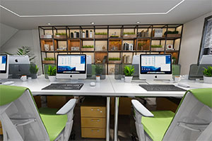 現(xiàn)代500方辦公室裝修設(shè)計全景效果圖