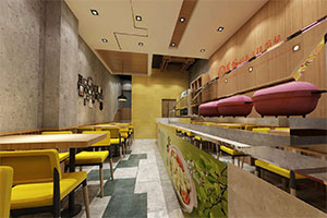 時(shí)尚簡餐餐飲店裝修設(shè)計(jì)全景圖