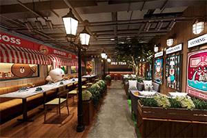 卡通餐廳裝修設(shè)計(jì)全景效果圖