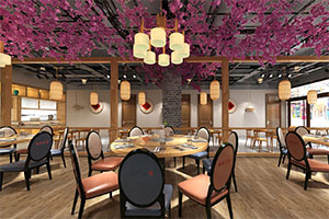 湘菜館餐飲店裝修設(shè)計(jì)全景案例