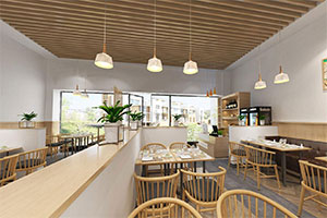 小型餐飲店裝修設計全景效果圖