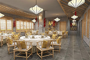 450新中式餐飲店裝修設(shè)計(jì)全景案例