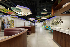 700平現代餐廳裝修設計全景案例