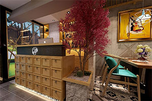 魚很忙餐飲店裝修設計全景效果圖